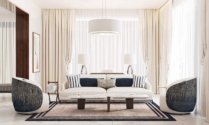 Furnished apartment living room