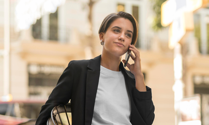 Owner taking a phone call